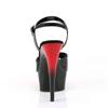 Pleaser - DELIGHT609BR Sandale à bride à la cheville - Noir/Rouge Product image